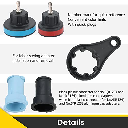 Acymner 18PCS Radiator Pressure Tester Kit | Coolant Pressure Tester Kit,Radiator Pressure Pump Cooling System Car Leak Tester Detector Tool Water Tank Adapter Auto Coolant Vacuum Purge Head Gasket - Image 5