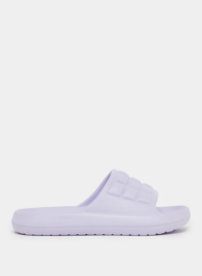 تايك تو Take Two Textured Checked Slip-On Slippers