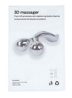 SOLARAE 3D Massager Roller Rotate Silver Thin Face Full Body Shape Lifting Wrinkle Remover Facial Massage Relaxation Tool for Men and Women  - Image 1