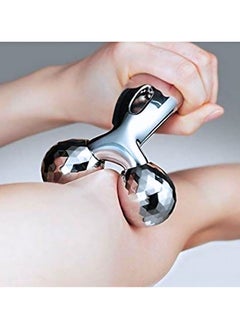 SOLARAE 3D Massager Roller Rotate Silver Thin Face Full Body Shape Lifting Wrinkle Remover Facial Massage Relaxation Tool for Men and Women  - Image 3