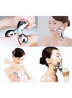 SOLARAE 3D Massager Roller Rotate Silver Thin Face Full Body Shape Lifting Wrinkle Remover Facial Massage Relaxation Tool for Men and Women  - Image 4