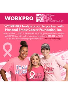 WORKPRO Hot Glue Gun Full Size - 60/100W Dual Temp Glue Gun And Sticks Set With 10 Pcs Glue Sticks (7/16") - 90S Fast Preheating Hot Glue Gun For Construction, Crafting, Diy And Repairs - Pink Ribbon  - Image 3
