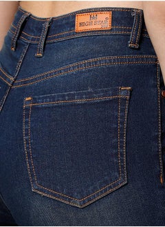HIGH STAR High Rise Faded Whiskered Regular Fit Jeans by Styli  - Image 5