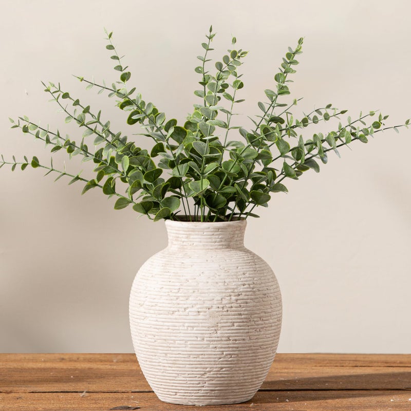 Vanselia Ceramic Flower Vase Home Decor Small Farmhouse Table Vases Rustic Vintage Living Room Kitchen Bedroom Decorations for House Book Shelf Office Coffee Desk Dining Fireplace 6 Rustic - Image 2