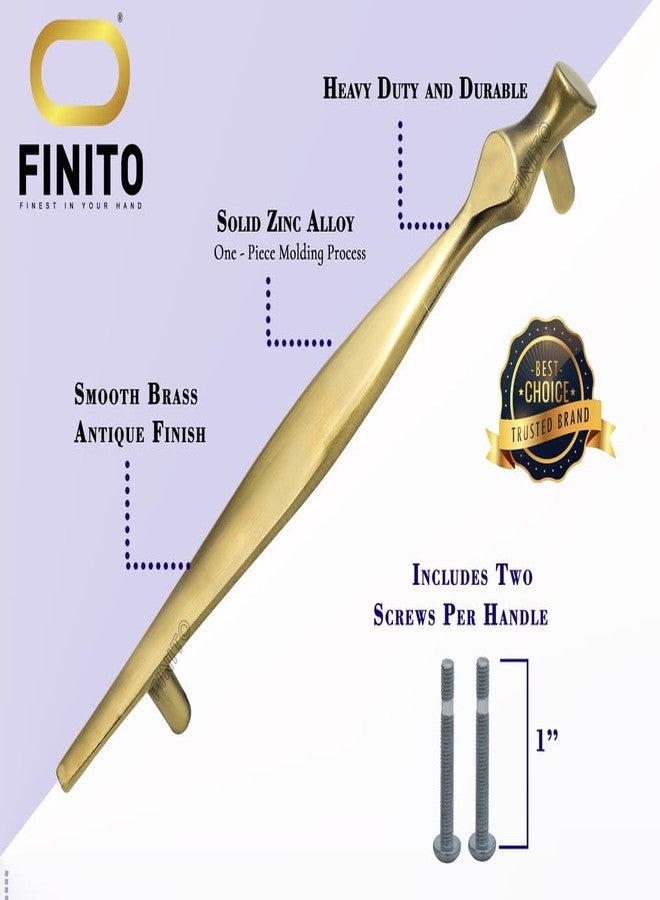 FINITO مجموعة FINITO من 6 قطع، مقابض أدراج وخزائن وأبواب بلمسة نهائية عتيقة من النحاس الأصفر مقاس 11 بوصة - FH12810A6 - (استكشف المجموعة) - Image 2