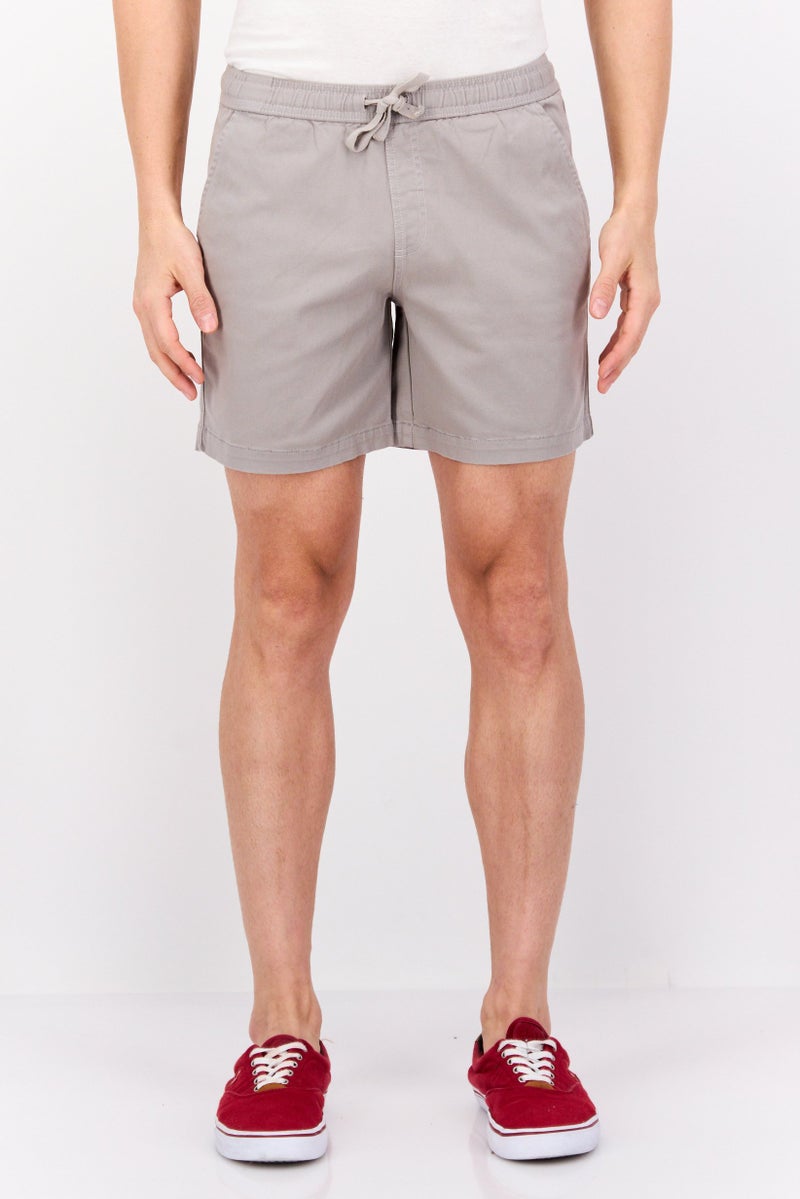Paperbacks Men Plain Basic Shorts, Grey - Image 1