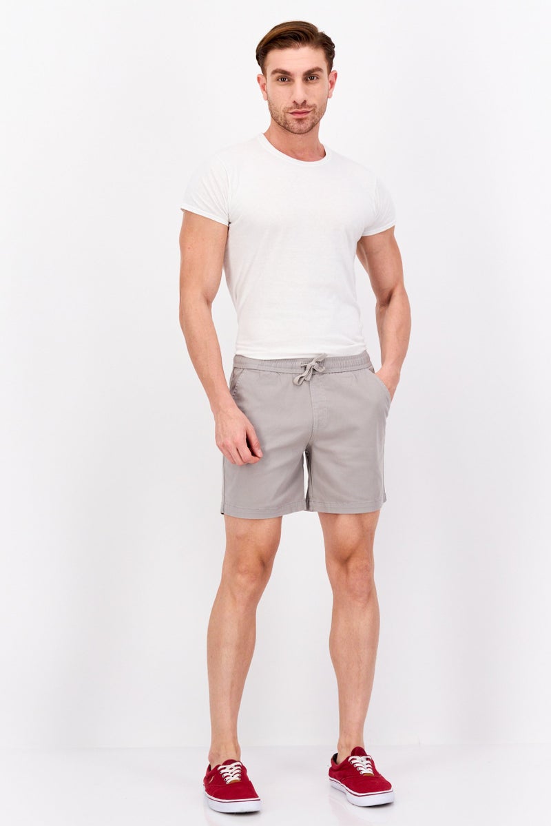 Paperbacks Men Plain Basic Shorts, Grey - Image 2
