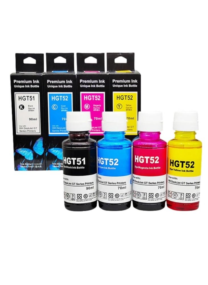 Terabyte GT51 GT52 InkCompatible Ink Cartridges for HP DeskJet GT 5810,GT 5820, 5821, 5822, 310,315,316,319,410,415,416,419 720,750,790 Printers (4-Packs)  - Image 1