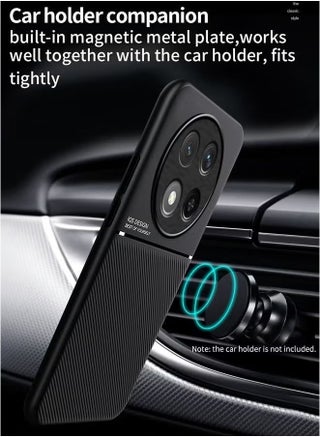 Protective Case Cover For Honor x9c 5G Black High end Business with Magnetic and Protector Anti-Scratch Shockproof Phone Accessory - view 4