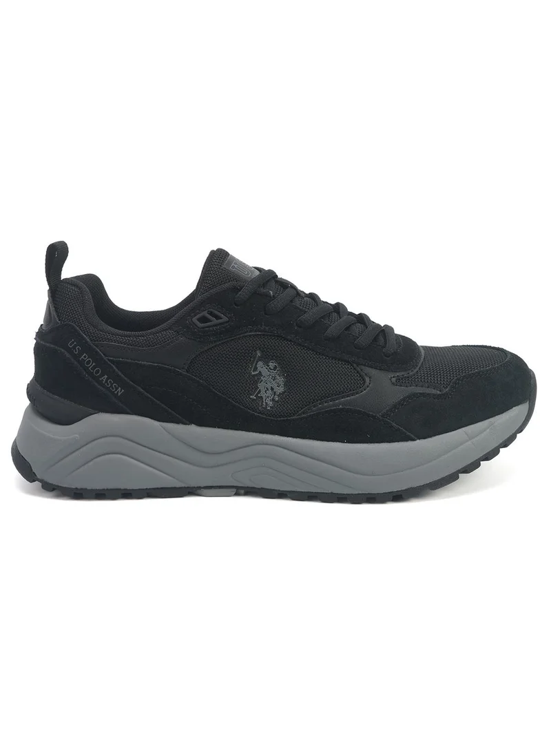 Men's Black Low-Top Sneakers - Lightweight Timeless Lace-Up Style