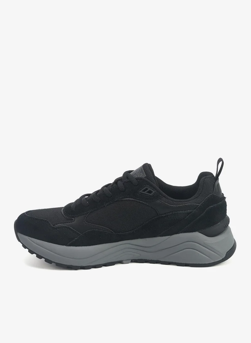 U.S. Polo Assn. black Men's Black Low-Top Sneakers - Lightweight Shoes Timeless Lace-Up Style for Men | Best Price UAE