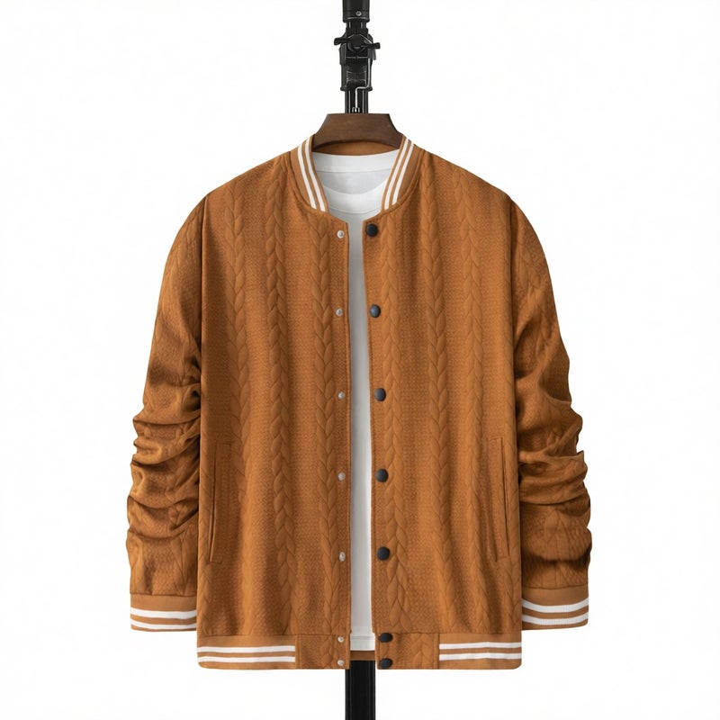 Mens Casual Knit Cardigan Sweater Single Breasted Button Down - Image 4