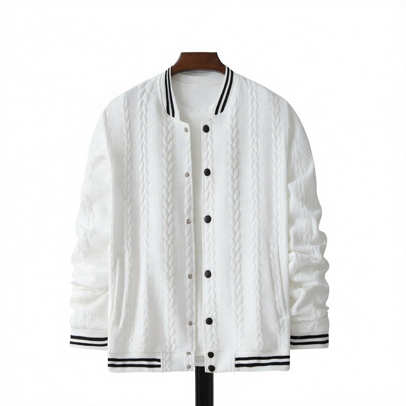 Mens Casual Knit Cardigan Sweater Single Breasted Button Down - Image 1