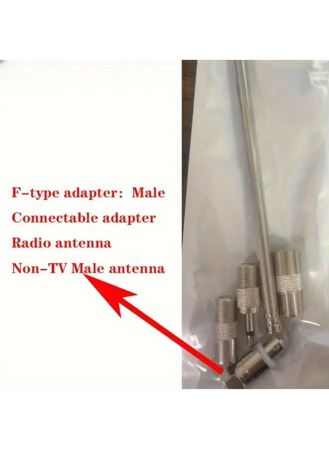 Black Telescopic Antenna Rotating FM Radio With F Type Female Connector - Image 4