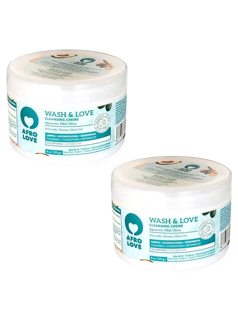 Afro Love - Afro Love Wash  Love Cleansing Creme Cowash 8oz Pack of 2 - Image 1