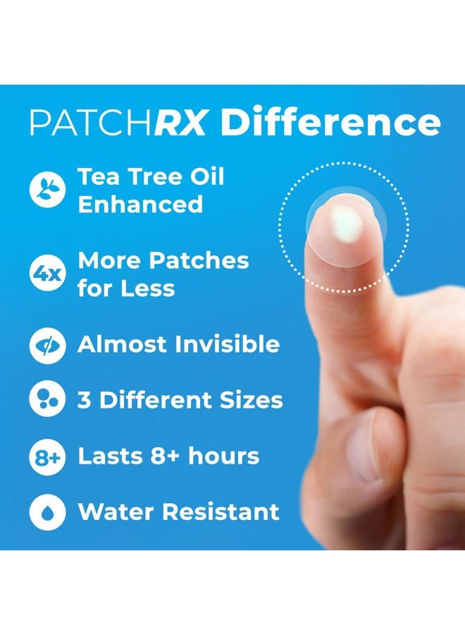 PatchRx Pimple Patches for Face (120 Patches), Hydrocolloid Acne Patches with Tea Tree Oil, Pimple Patch Pimple Stickers - Hydrocolloid Patch Acne Dots - Acne Pimple Patches For Face - Zit Patches - Image 5