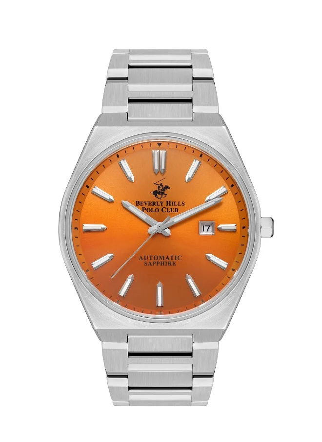 بيفرلي هيلز بولو كلوب Beverly Hills Polo Club BP3574X.380 Men Automatic Display Watch & Metal Strap Silver