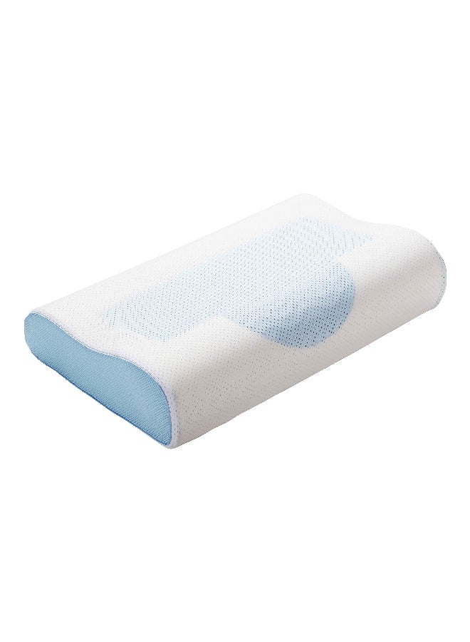 Orthopaedic Removable Gel Pack Memory Foam Gel Pillow Blue and White 12 x 36 x 60 cm MNP-005