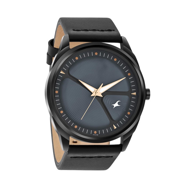 Fastrack MetaWe Quartz Analog Grey Dial Black Leather Strap Watch for Guys - 3273NL04 - Image 4