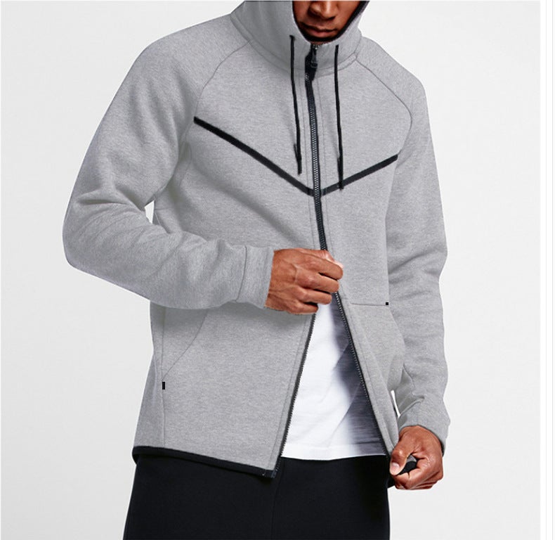 Generic 2024 Mens Autumn Cotton Sporty Casual Jacket 805145 Grey 