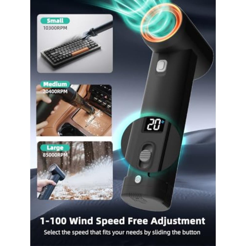 Car Dryer Air Blower - Maximum Power 785W and 205MPH Wind Speed, 54W Fast Charging, 6 x 4000mAh Batteries, Powerful Turbo Dryer for Car Drying, Lawn Care and Patio Cleaning - Jet Fan MAX - Image 4