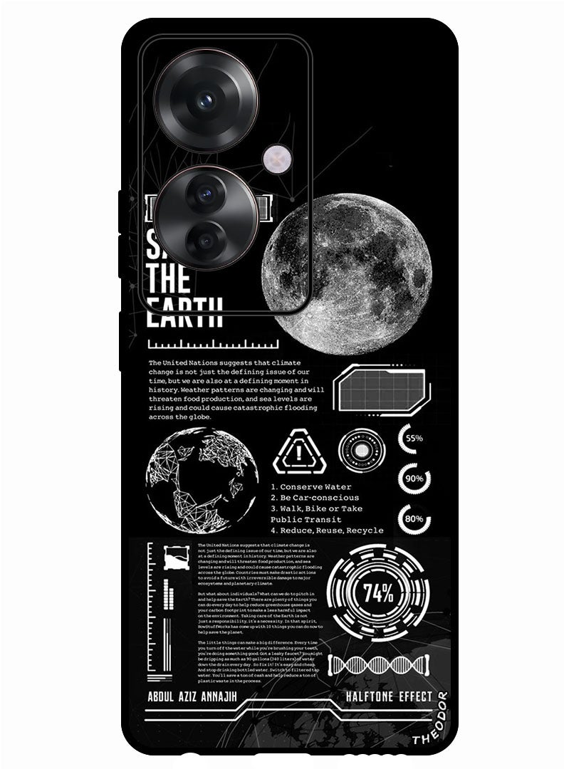 Theodor Protective Case Anti Scratch Shock Proof Bumper Cover For Oppo Reno 11F Save The Earth - Image 1