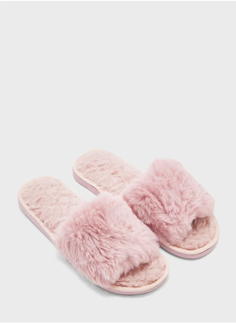Ginger Open Toe Bedroom Slippers