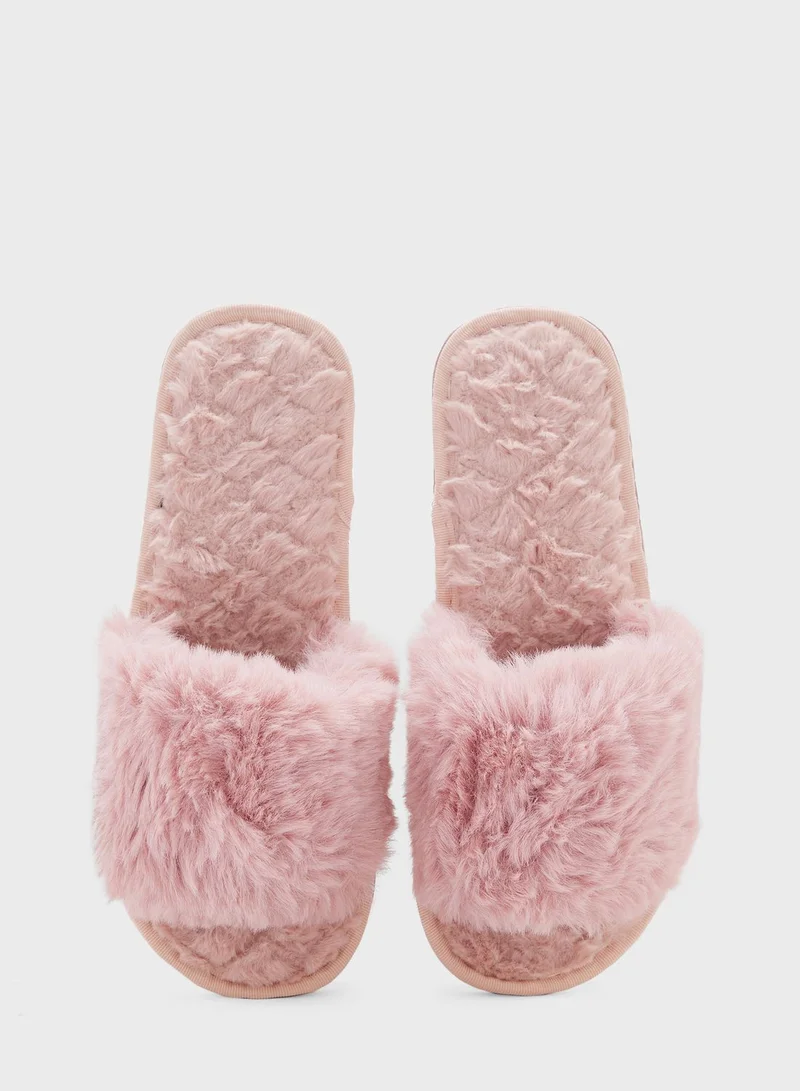 Ginger Open Toe Bedroom Slippers