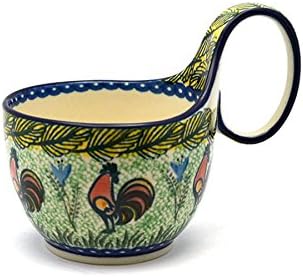 Polish Pottery Gallery Polish Pottery Loop Handle Bowl  Unikat Signature U2663 - Image 1
