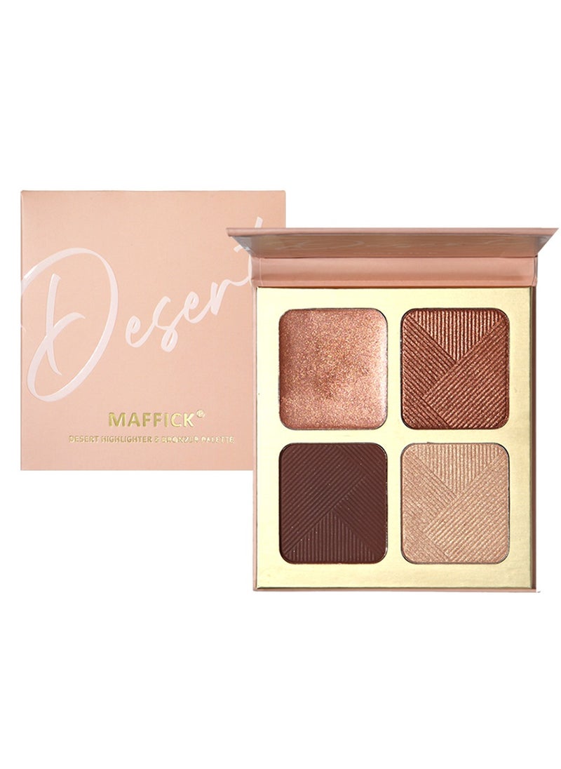 maffick - Maffick Highlight and Contour Palette: Nose, Face & Eye Shadow Compact for Sculpting, Illuminating, and Beautifying the Skin Tone - Image 1