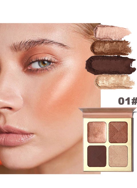 Maffick Highlight and Contour Palette: Nose, Face & Eye Shadow Compact for Sculpting, Illuminating, and Beautifying the Skin Tone