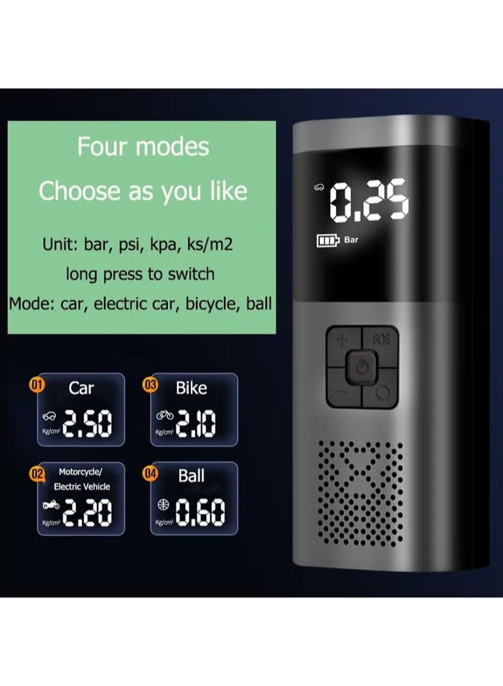 RUIYADA Air Compressor Tire Inflator Pump Car Portable, 150 PSI Fast Inflation with LCD Dual Screen, [Cordless & Strong Power] Electric Tire Pump for Car Tire For Car, Bicycle, Motorcycles, Ball - Image 3