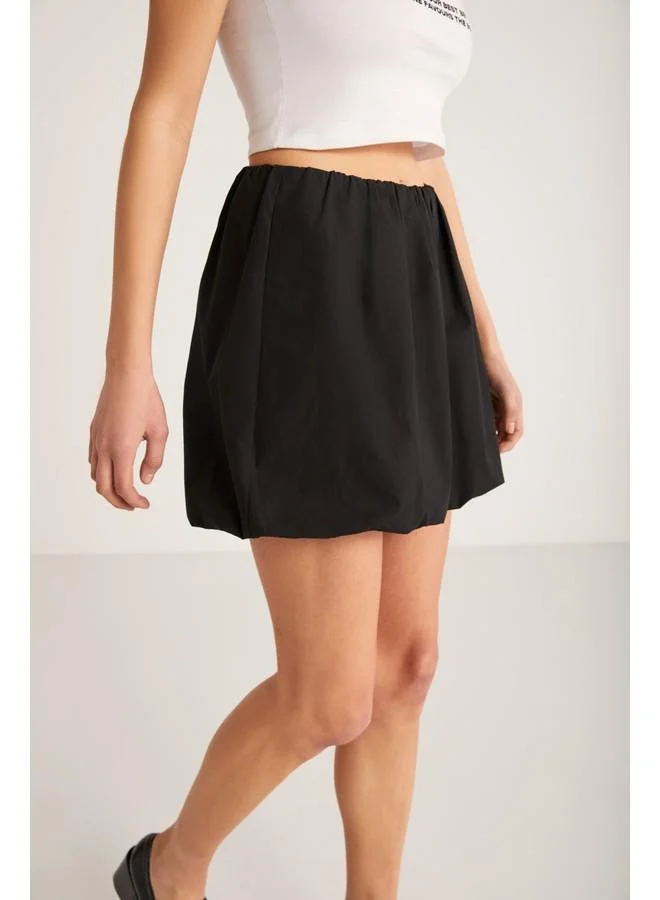 GRIMELANGE Grimelange Levante Women's Mini Balloon Black Skirt