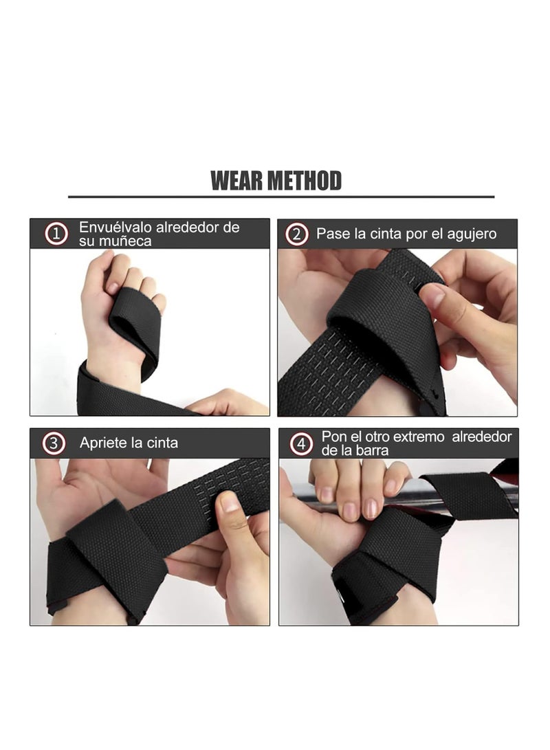 إس كي دي كي أشرطة رفع من السيليكون غير قابلة للانزلاق لأساور المعصم لرفع الأثقال في صالة الألعاب الرياضية وأشرطة الصالة الرياضية للنساء والرجال ورفع الأثقال وتدريبات القوة على بناء الجسم - Image 4