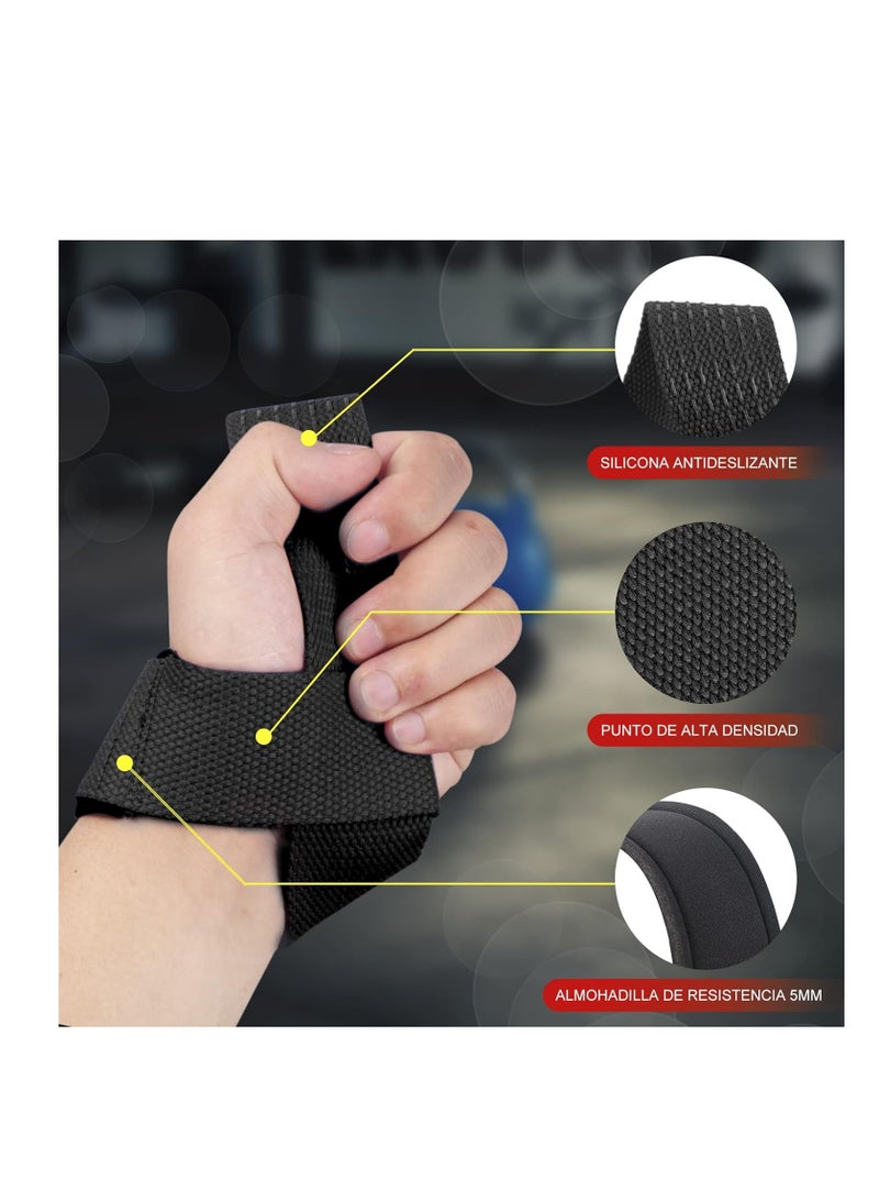 إس كي دي كي أشرطة رفع من السيليكون غير قابلة للانزلاق لأساور المعصم لرفع الأثقال في صالة الألعاب الرياضية وأشرطة الصالة الرياضية للنساء والرجال ورفع الأثقال وتدريبات القوة على بناء الجسم - Image 2