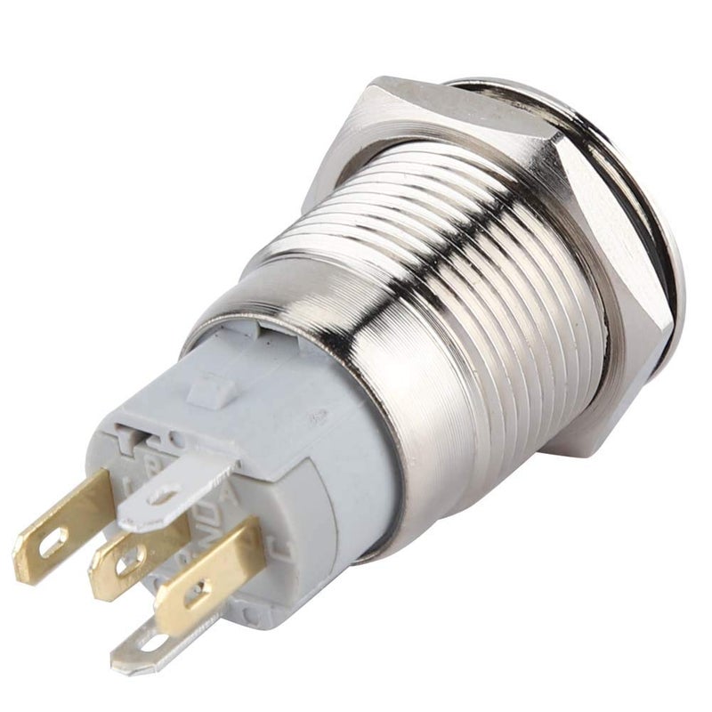 زر ضغط معدني ذاتي القفل أزرق 16 مم 40 قطعة ضوء LED 24 فولت 5 دبابيس للتحكم في الدائرة - Image 5