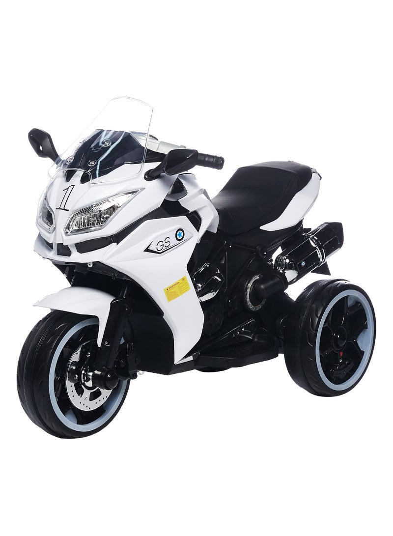 Amsham Toys Powered Riding Motorbike For Kids - White - Image 1