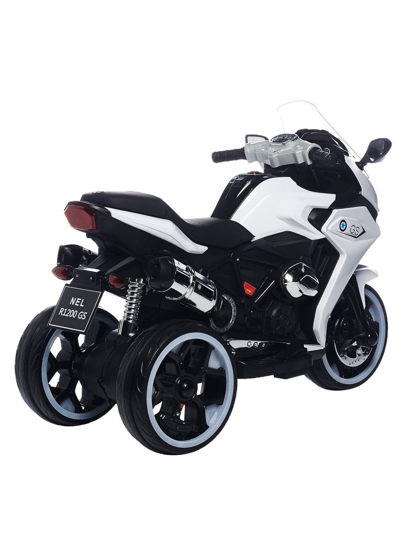 Amsham Toys Powered Riding Motorbike For Kids - White - Image 3