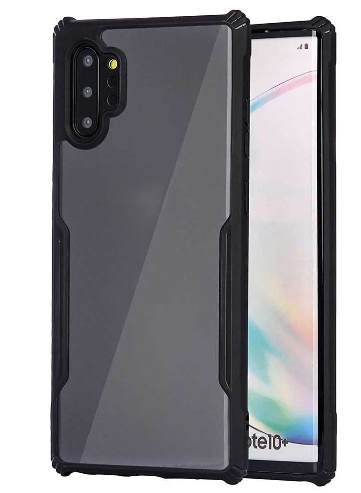 جراب سامسونج نوت 10 بلس مضاد للصدمات والخدوش شفاف مضاد للاصفرار حماية متكاملة مزود بحماية للكاميرا وفريم مرن للهاتف ( samsung note 10 plus cover ) - Image 1