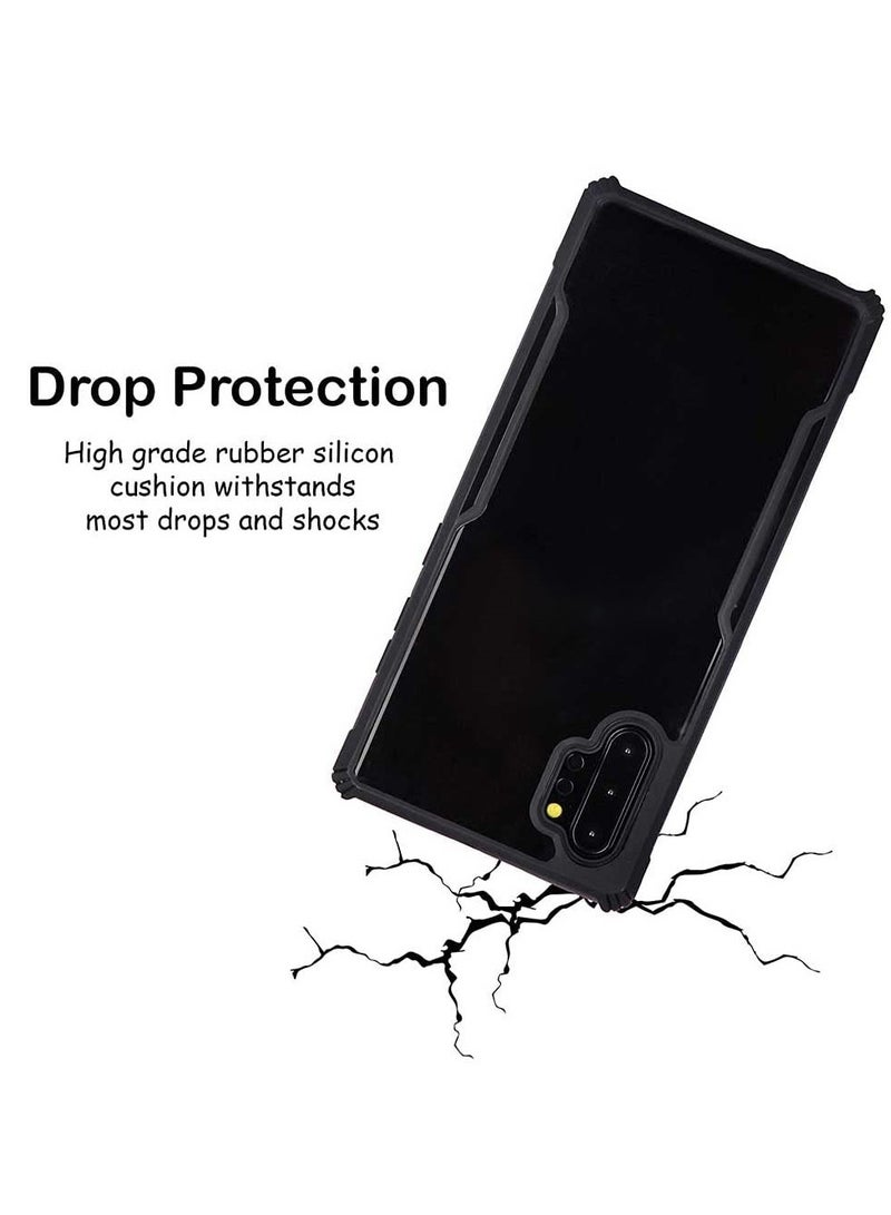 جراب سامسونج نوت 10 بلس مضاد للصدمات والخدوش شفاف مضاد للاصفرار حماية متكاملة مزود بحماية للكاميرا وفريم مرن للهاتف ( samsung note 10 plus cover ) - Image 3