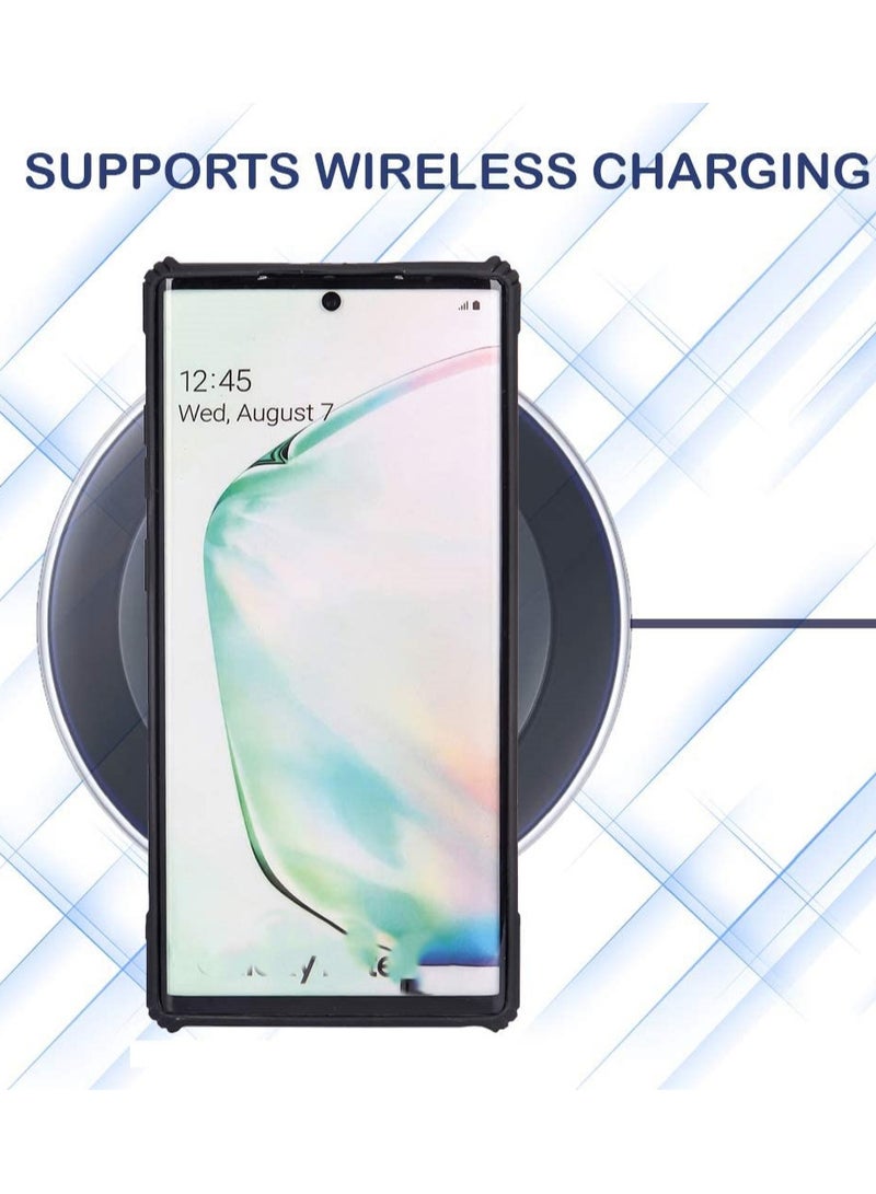 جراب سامسونج نوت 10 بلس مضاد للصدمات والخدوش شفاف مضاد للاصفرار حماية متكاملة مزود بحماية للكاميرا وفريم مرن للهاتف ( samsung note 10 plus cover ) - Image 5