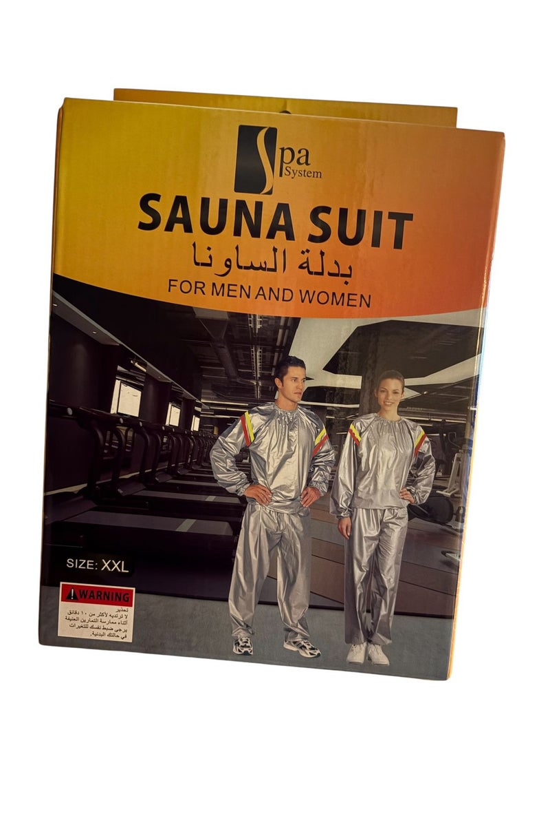 سبا سيستم بدلة ساونا لرجال والنساء تتميز بخامة مرنة عالية الجودة مقاس XXL - Image 1