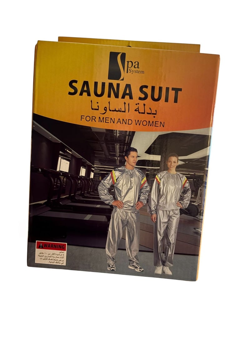سبا سيستم بدلة ساونا لرجال والنساء تتميز بخامة مرنة عالية الجودة مقاس XXL - Image 2
