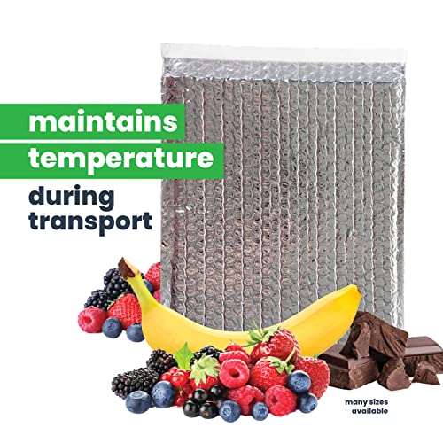EcoFoil Thermal Insulated Bubble Mailer 6" x 6.5" - 10-Pack - Heat-Protective & Lightweight Bubble Mailer, Protects Temperature-Sensitive Contents, Food Grade Shipping Material - Image 2