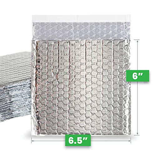 EcoFoil Thermal Insulated Bubble Mailer 6" x 6.5" - 10-Pack - Heat-Protective & Lightweight Bubble Mailer, Protects Temperature-Sensitive Contents, Food Grade Shipping Material - Image 4