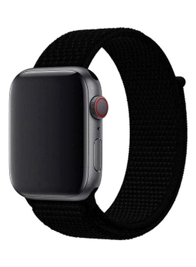 HuHa Replacement Strap Watchband For Apple Watch Series 7 45mm / 6 / SE / 5 / 4 44mm / 3 / 2 / 1 42mm Black - Image 1