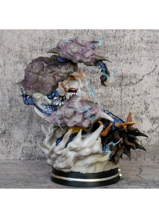 HALAMODO One Piece 22.5cm Luffy Gear 5 Nika vs Kaido Battle Action Figure，Epic Anime Diorama, Desk Centerpiece and Ultimate Birthday Gift - Image 4