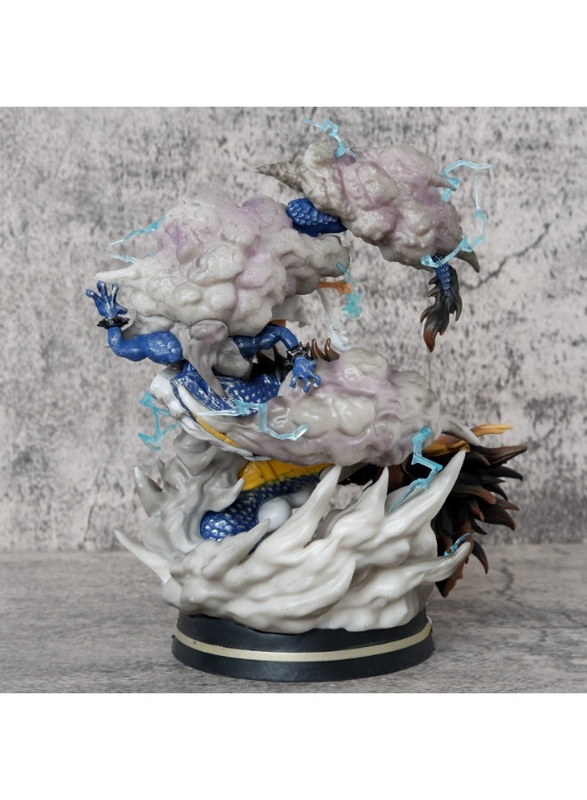 HALAMODO One Piece 22.5cm Luffy Gear 5 Nika vs Kaido Battle Action Figure，Epic Anime Diorama, Desk Centerpiece and Ultimate Birthday Gift - Image 5