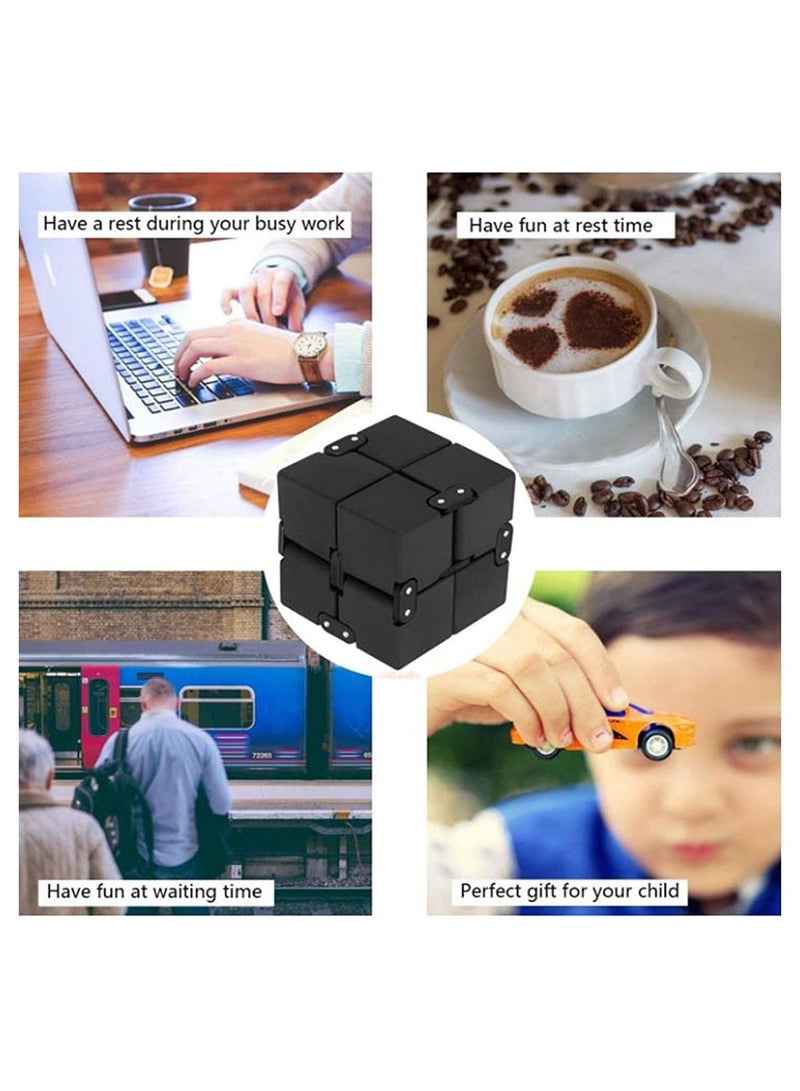 Cool Baby Magic Folding Cube Puzzles Infinity Fidget Stress Relief Toy Black - Image 4