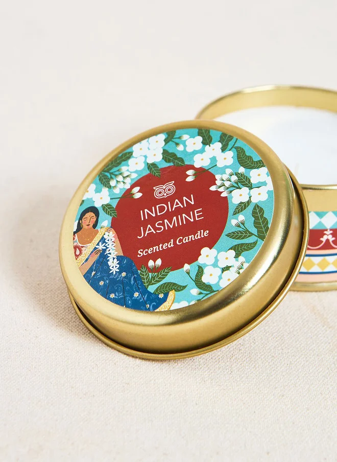 Chumbak  Indian Jasmine Candle Tin  | Best Price UAE